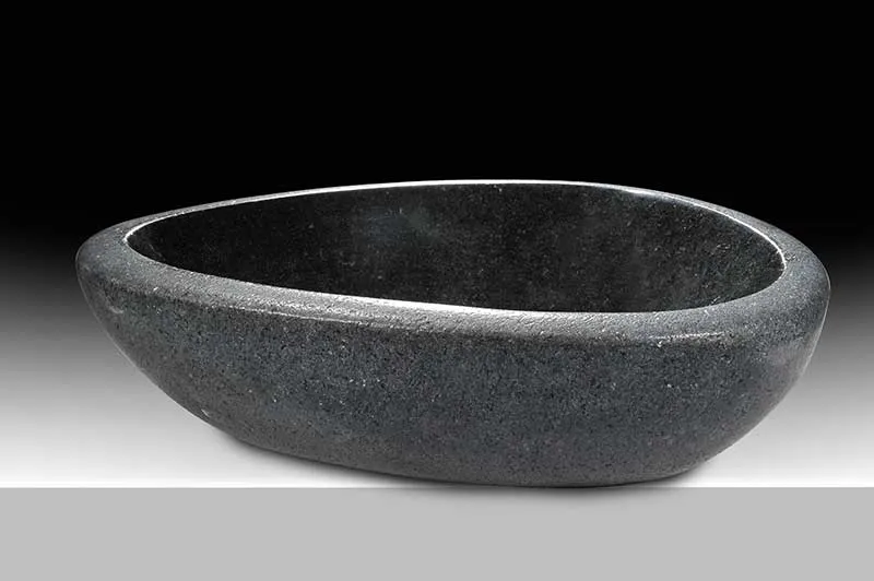 Anzzi Twin Vessel Sink in Desert Black