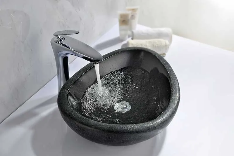 Anzzi Twin Vessel Sink in Desert Black