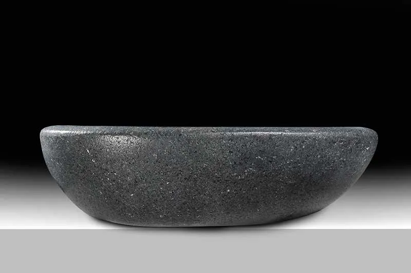 Anzzi Twin Vessel Sink in Desert Black