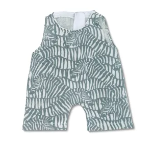 Apple Park - Doll Coverall - Muslin Zebra Print