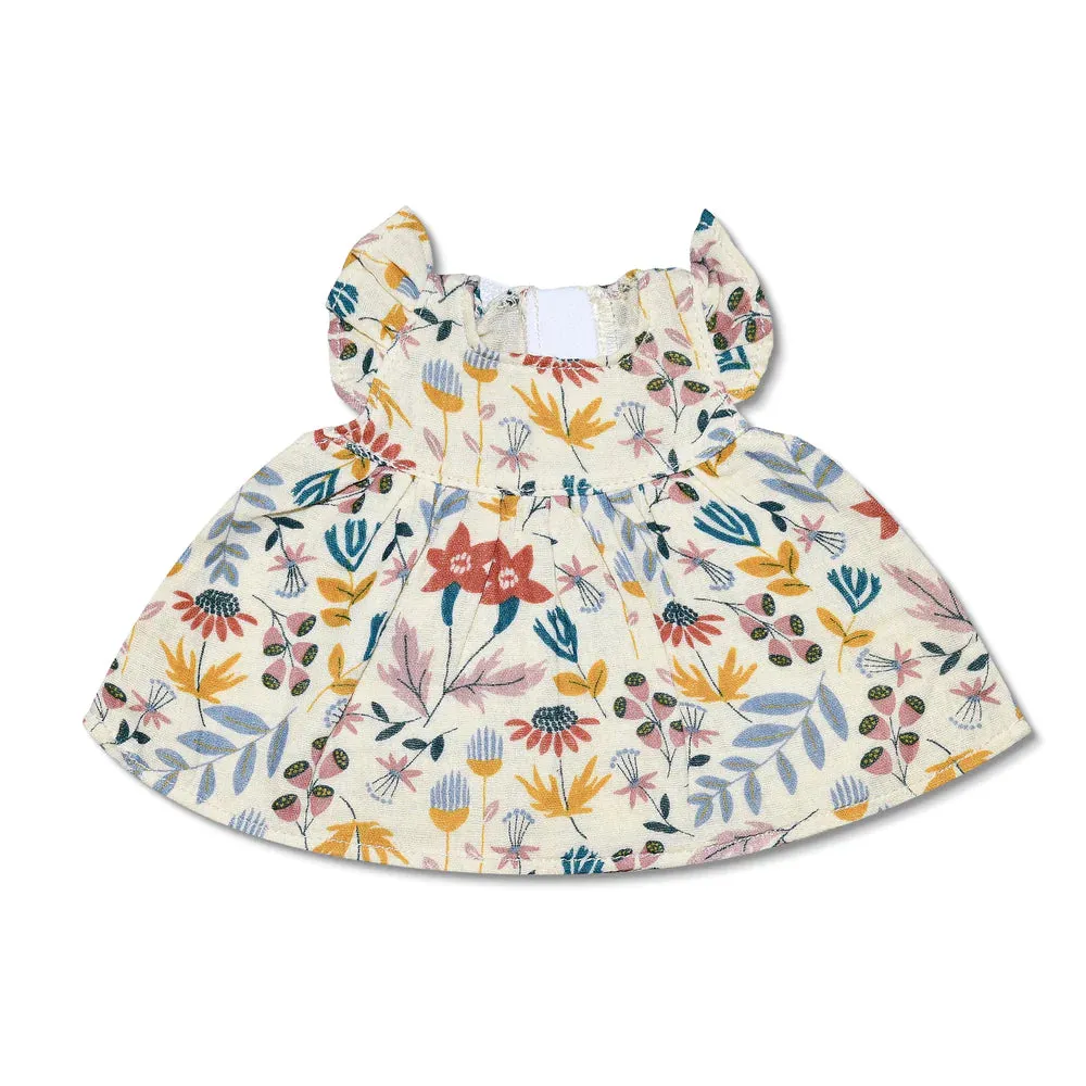 Apple Park - Doll Dress - Muslin Earthtone Floral