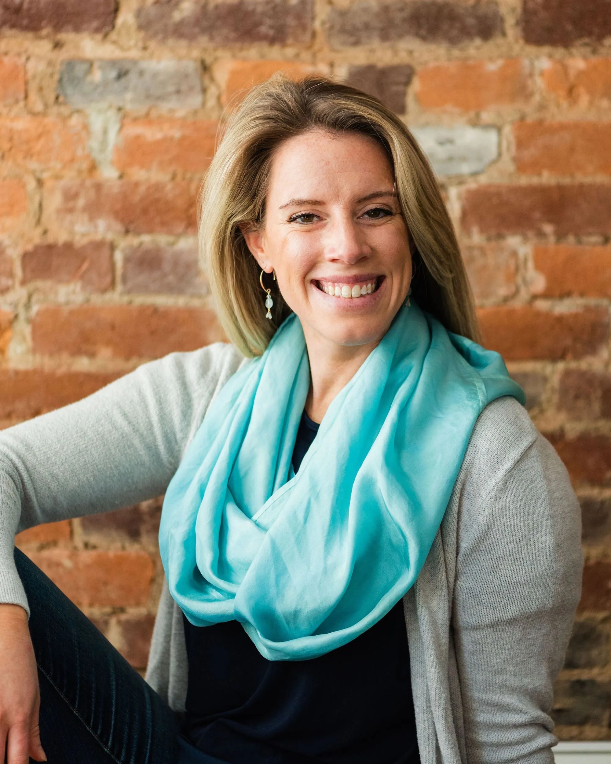 Aqua Silk Scarf - March