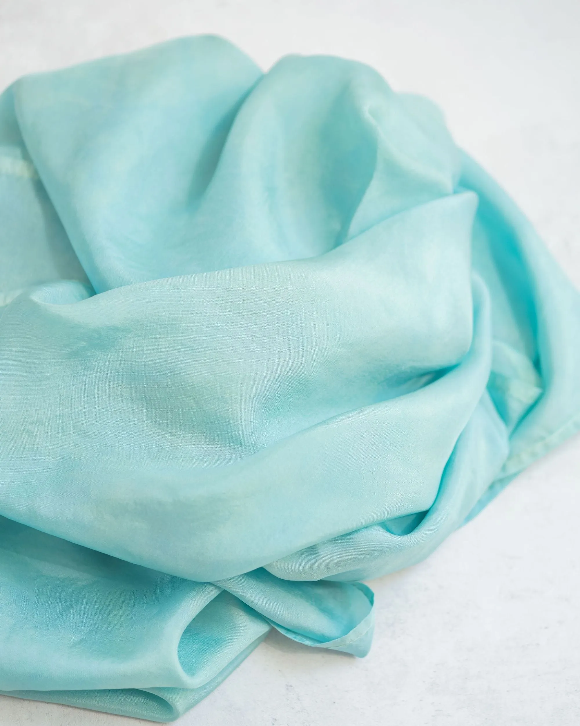 Aqua Silk Scarf - March