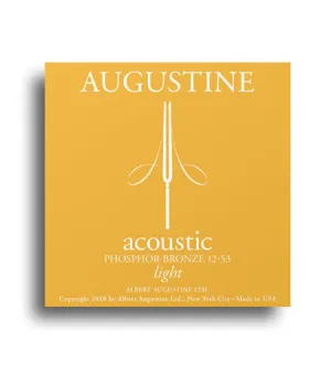 Augustine Phosphor Bronze Light Gauge Guitar String Set (12-53)