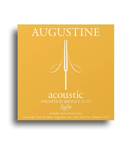 Augustine Phosphor Bronze Light Gauge Guitar String Set (12-53)
