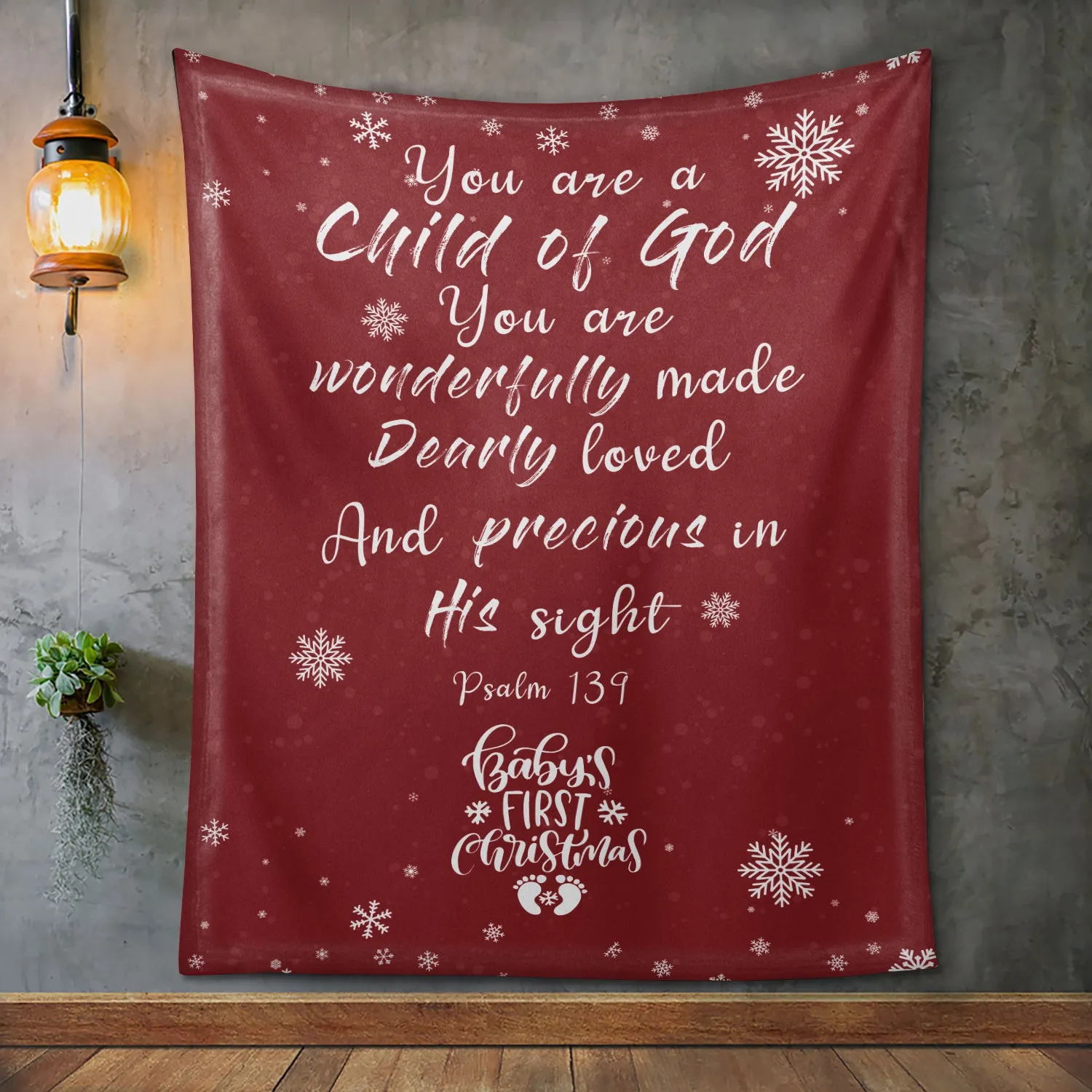 Baby 1st Christmas Fleece Blanket