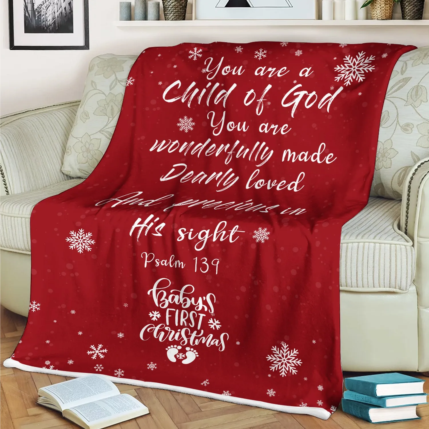 Baby 1st Christmas Fleece Blanket