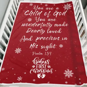 Baby 1st Christmas Fleece Blanket