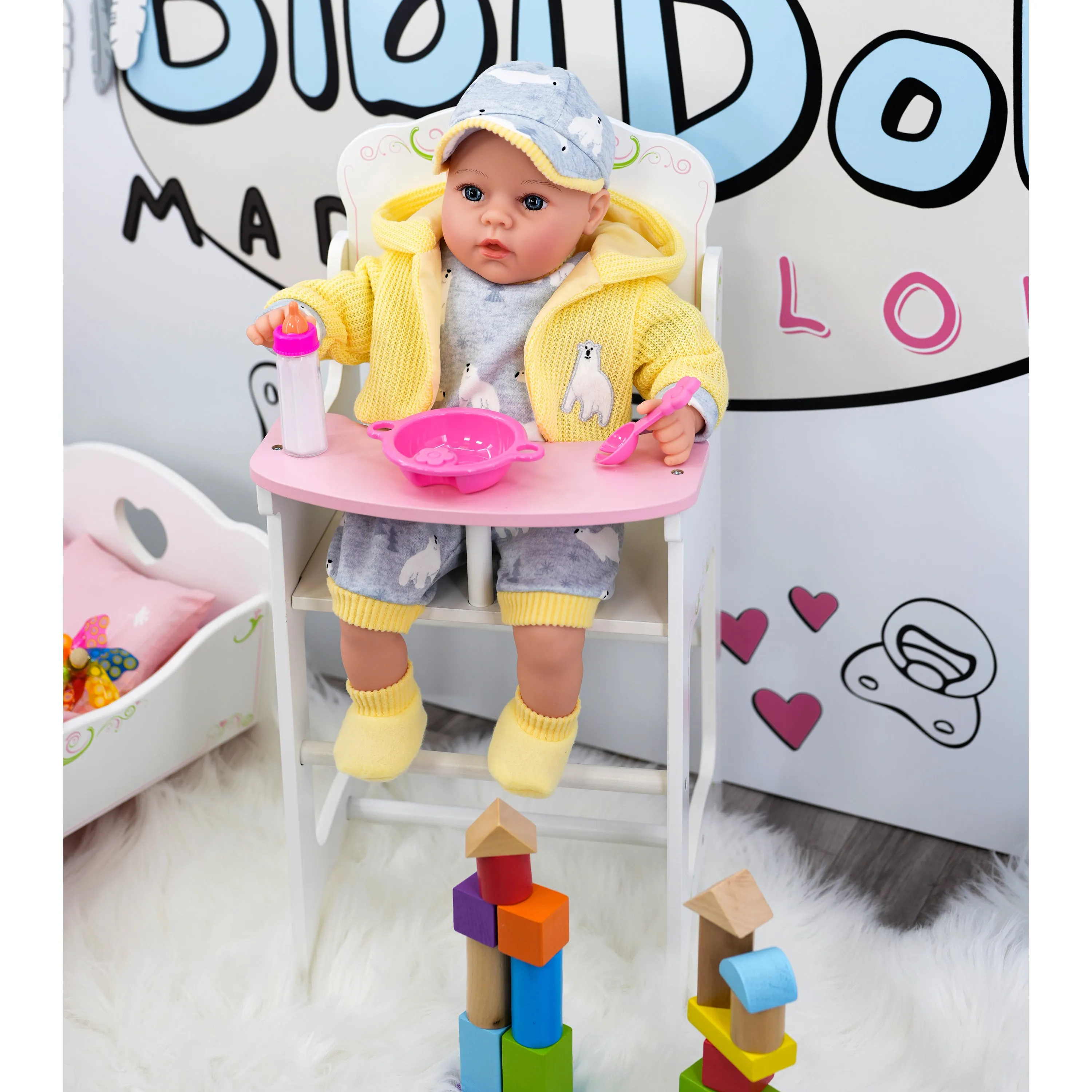 Baby Dolls Wooden High Chair