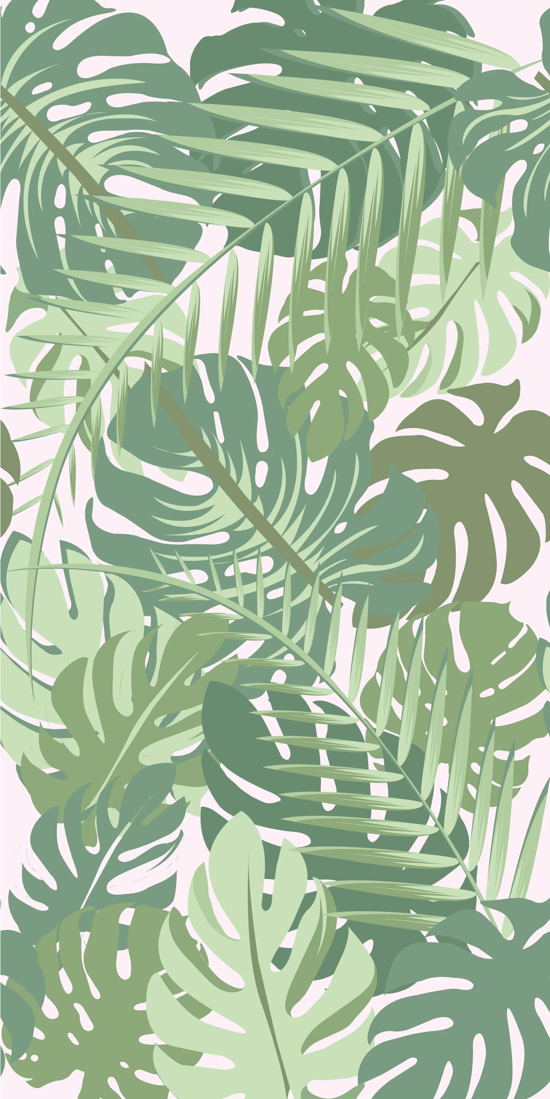 Banana Leaf Plant Pink Acrylic Shower Wall Panel 2440mmm x 1220mm