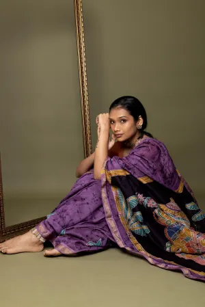 Batik Maheswari saree - Narmada- Bageecha