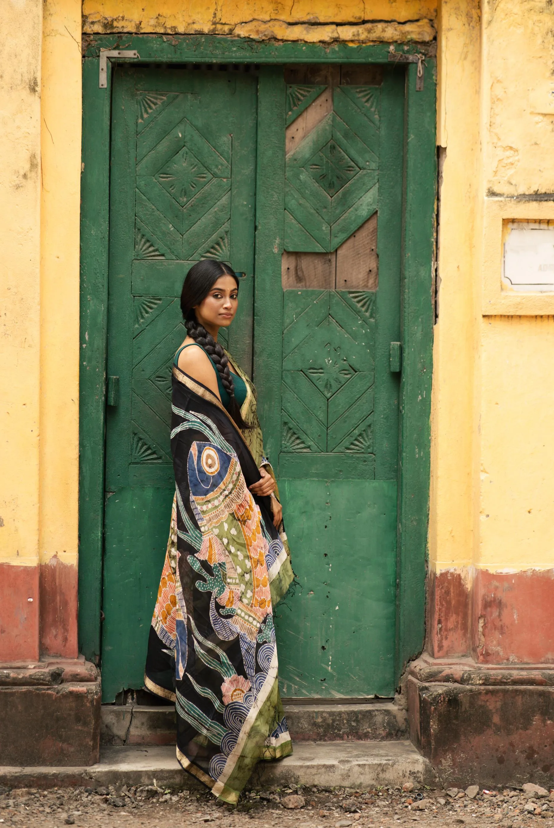 Batik Maheswari saree - Narmada- Meena