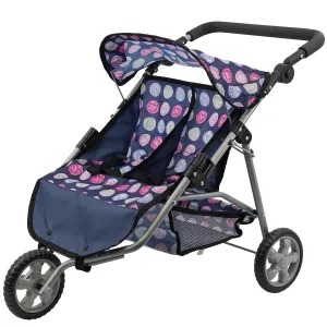 BiBi Accessories - Blue Doll Twin Stroller