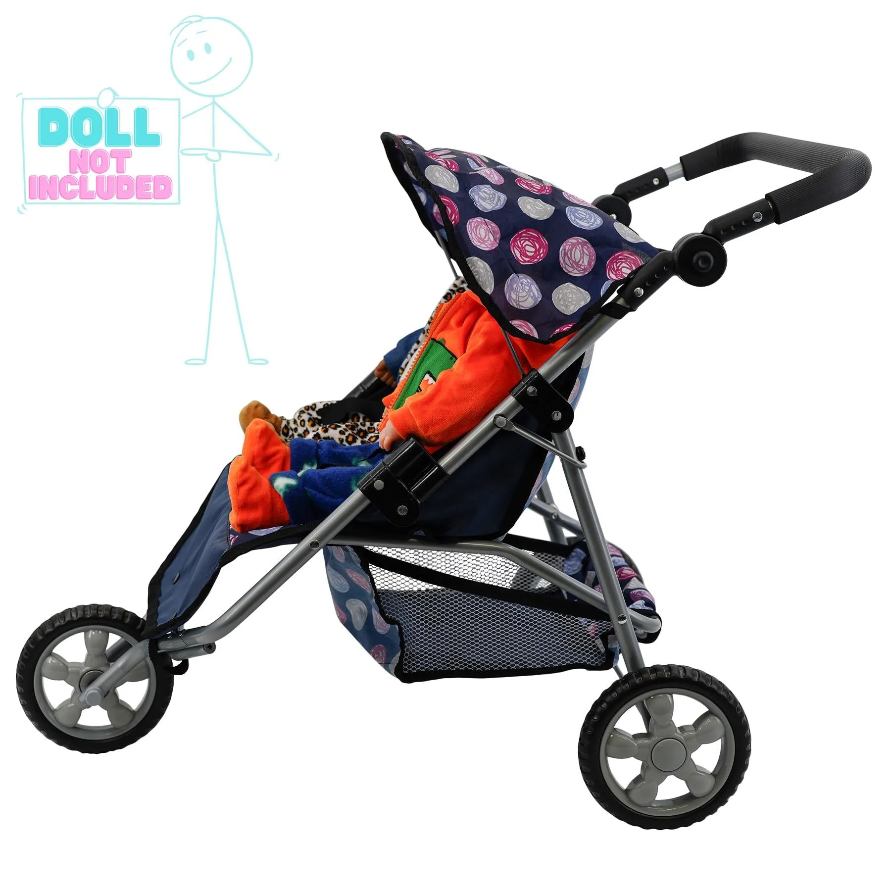 BiBi Accessories - Blue Doll Twin Stroller