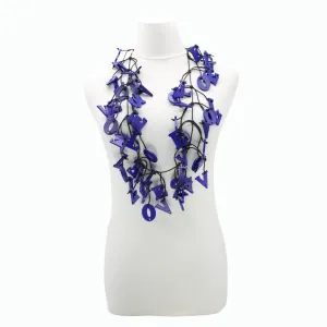 Big LOVE Necklace - Hand-painted - Cobalt