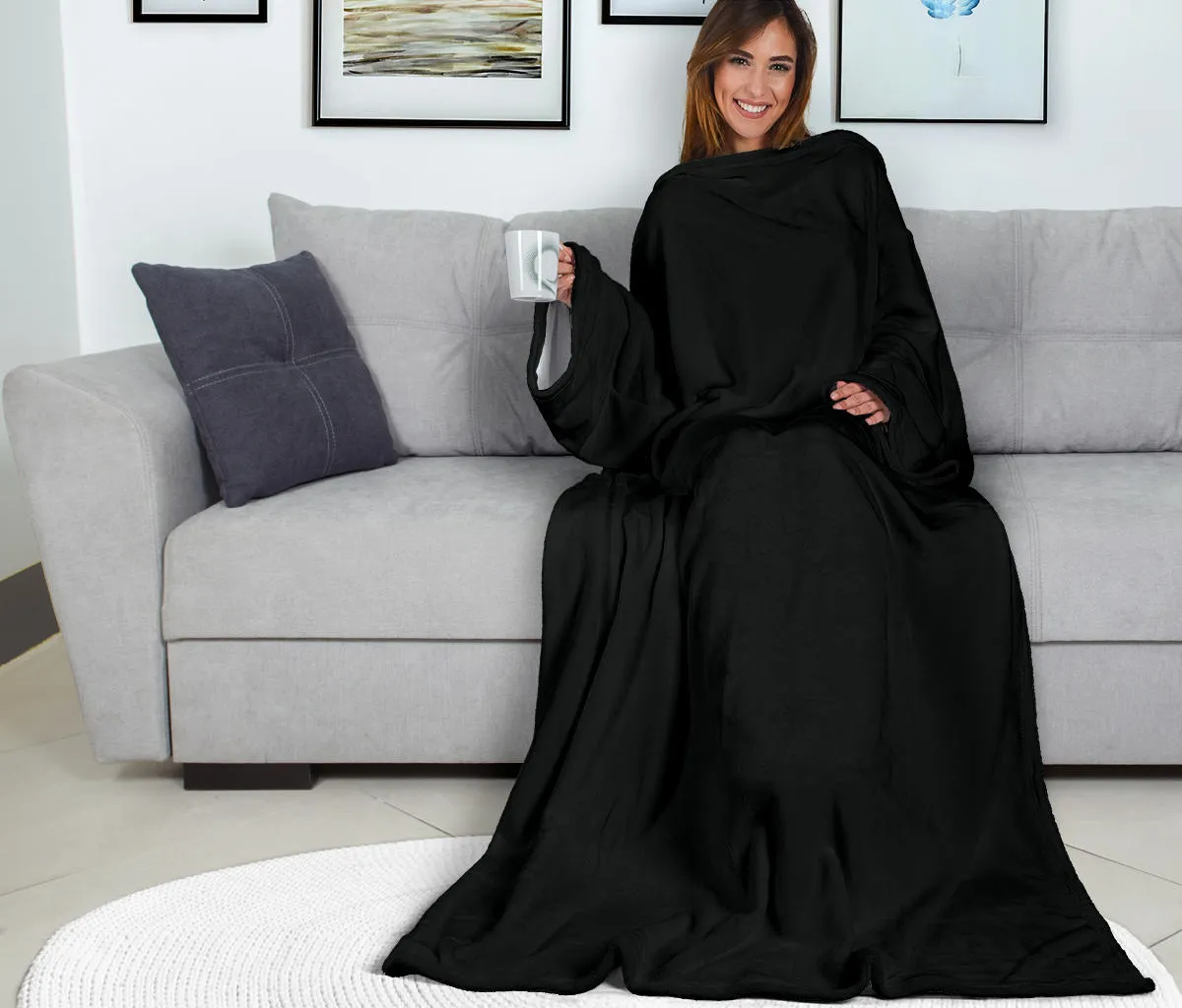 Black Adult Sleeve Blanket