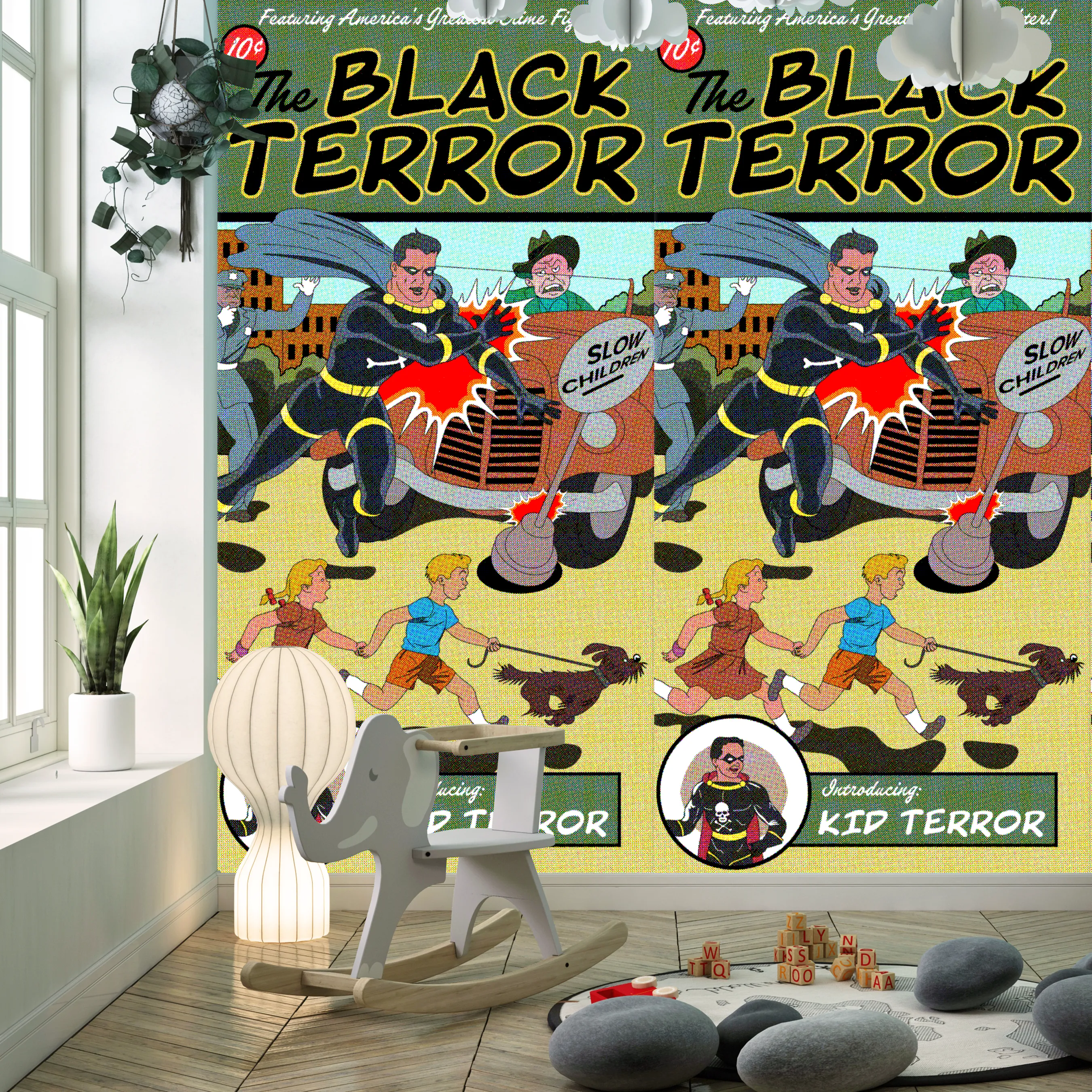 Black Terror Comics Acrylic Wall Panels Home Decor Wall Panels 2440mmm x 1220mm