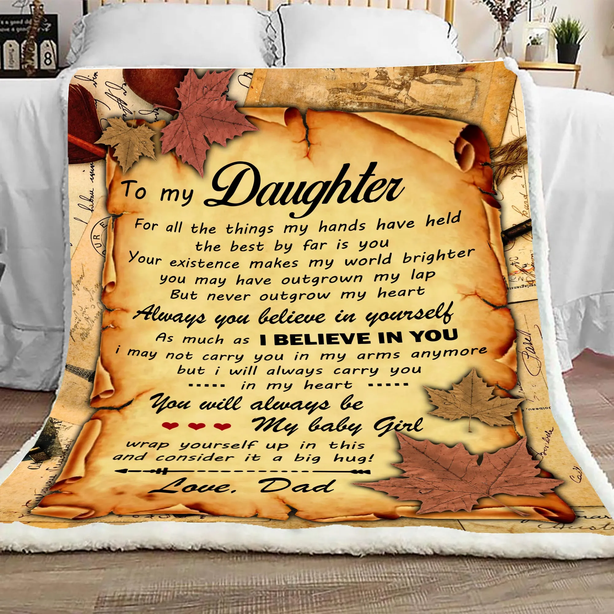 BLANKET - 357 - To My Daughter - CO98