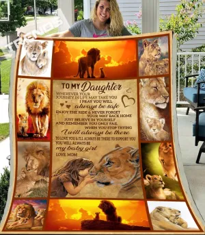 BLANKET-LION-TO MY DAUGHTER-TD96-180