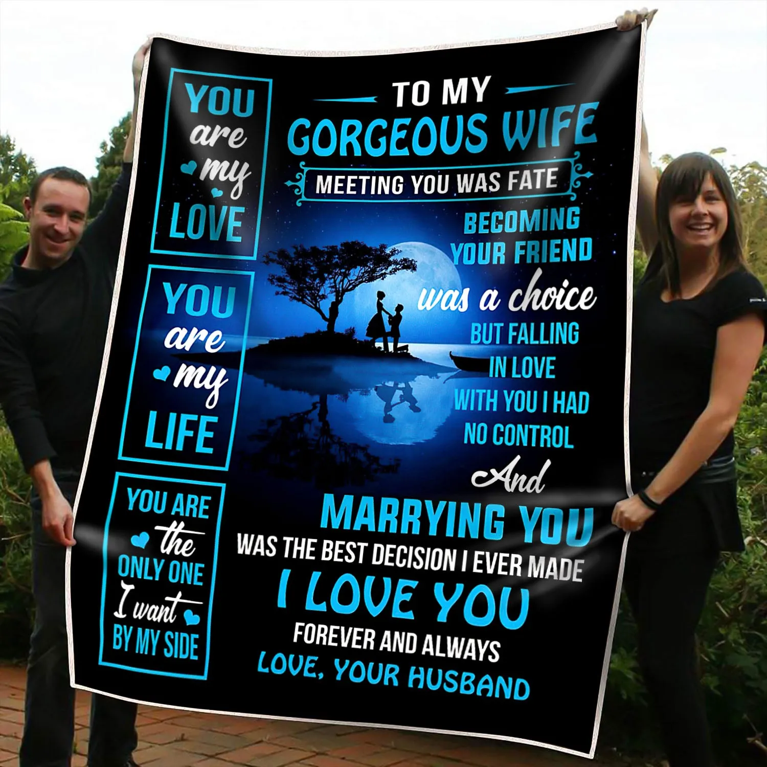 Blanket - To My Geogeous Wife- Meeting You Was Fate  - CO98