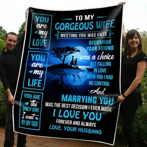 Blanket - To My Geogeous Wife- Meeting You Was Fate  - CO98