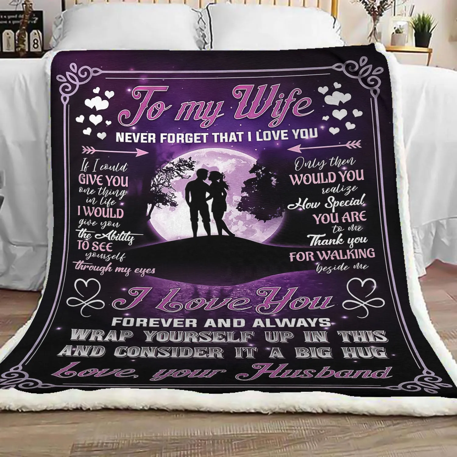 Blanket - To My Wife- Never Forget That I Love You  - CO98