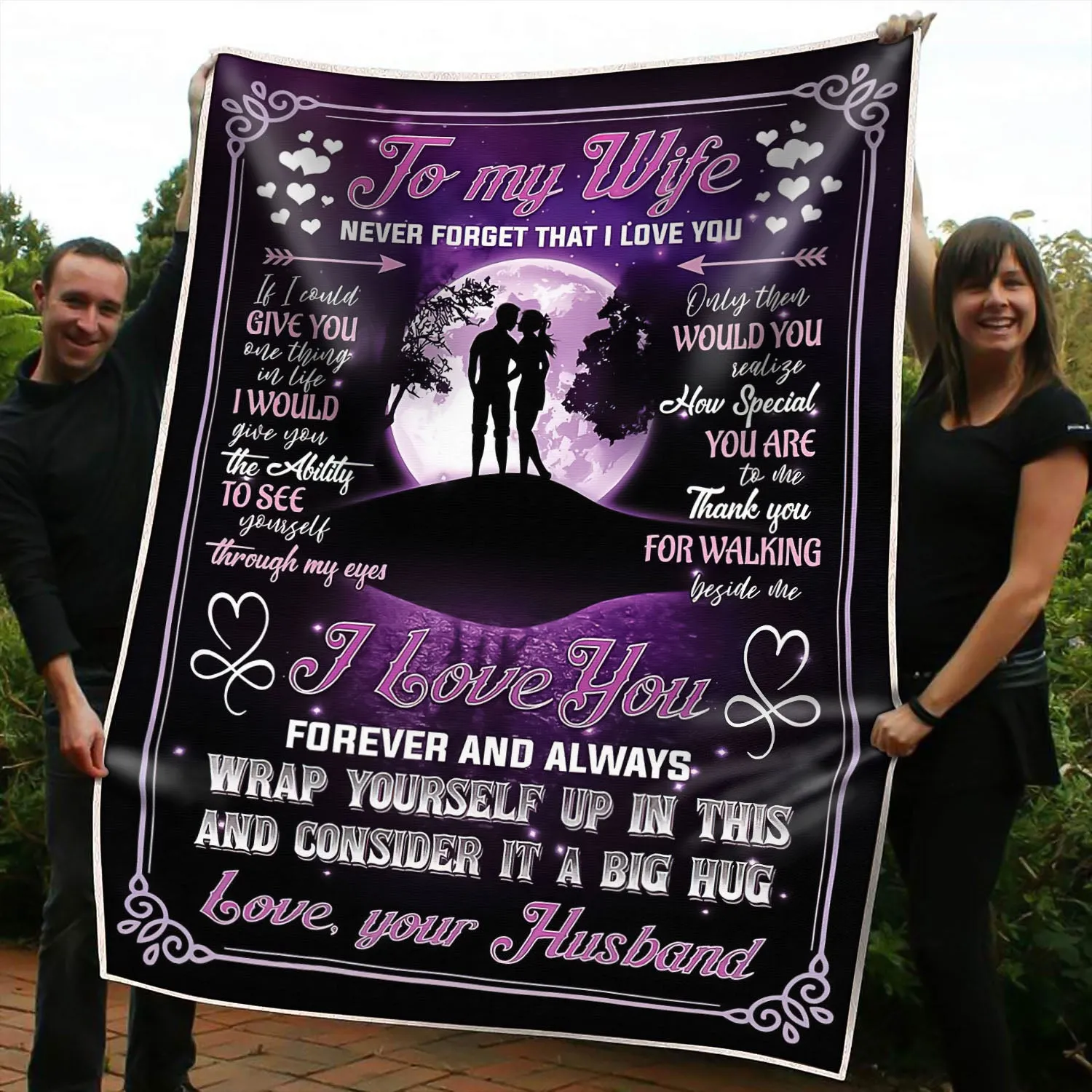 Blanket - To My Wife- Never Forget That I Love You  - CO98