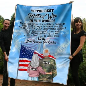 Blanket - To The Best Military Wife - HN95
