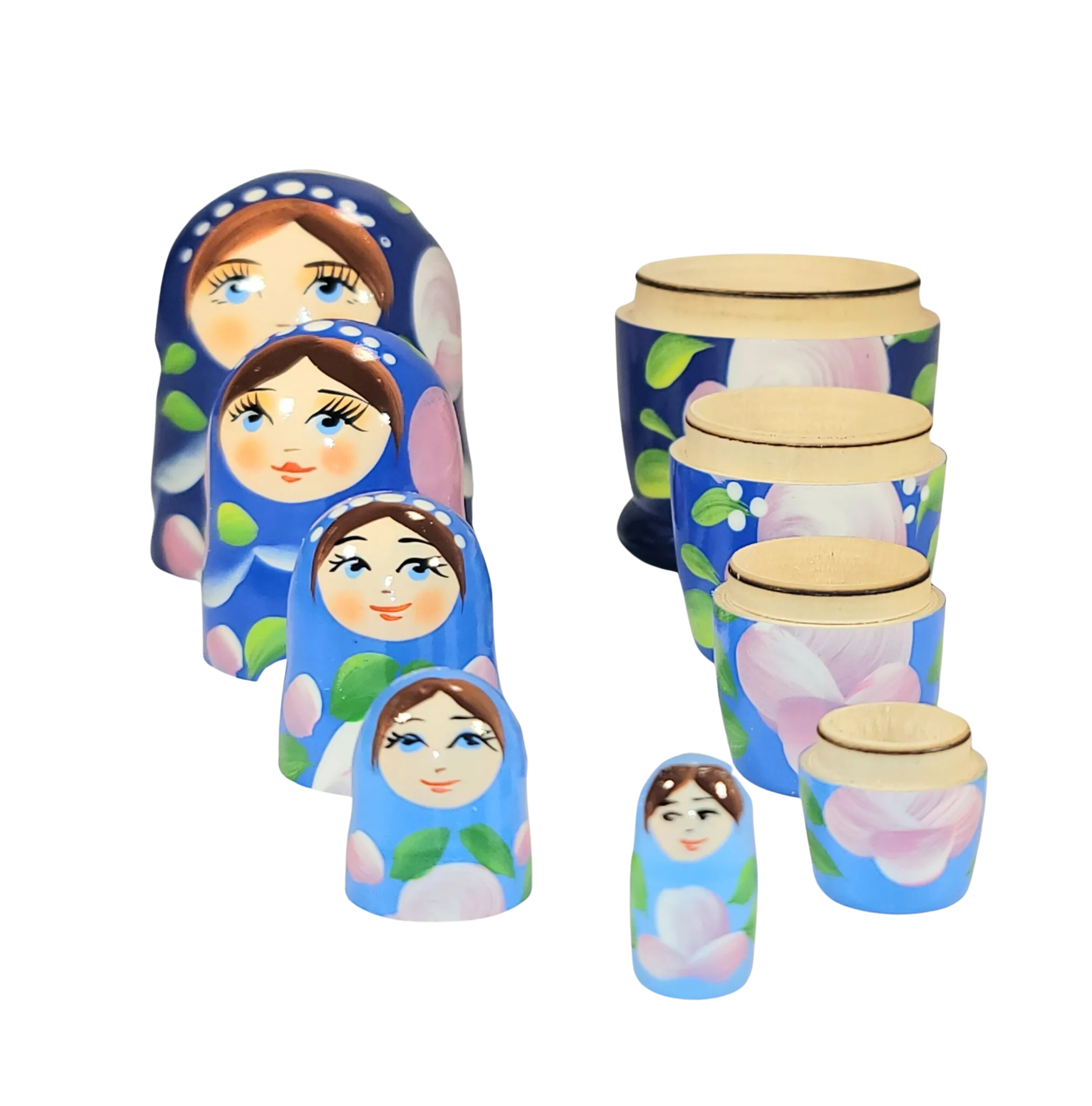 Blue Gradient Nesting Doll 5pc./4"