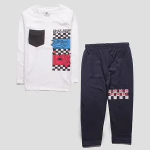 Boys Printed Full Sleeve Suit (Cartoon)