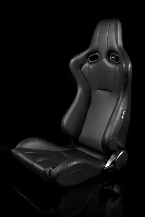 Braum Venom Series Sport Seats - Black Leatherette (PAIR)