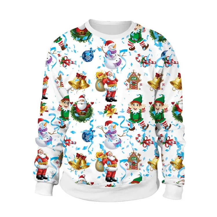 Brilliant 3 D Unisex Ugly Christmas Sweater