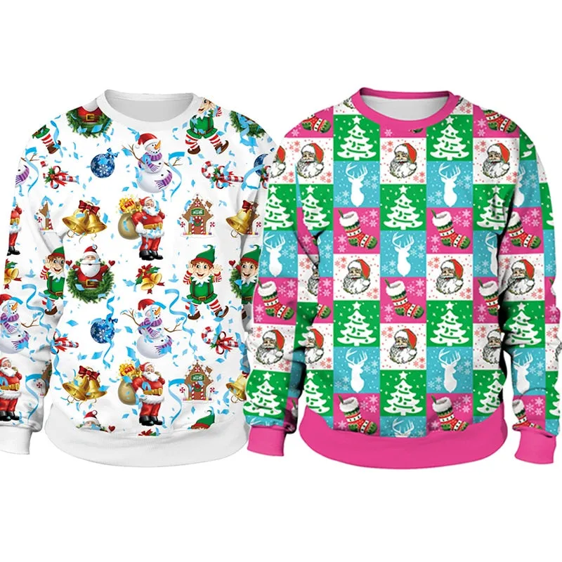 Brilliant 3 D Unisex Ugly Christmas Sweater