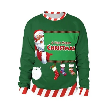 Brilliant 3 D Unisex Ugly Christmas Sweater