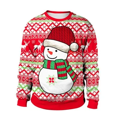 Brilliant 3 D Unisex Ugly Christmas Sweater