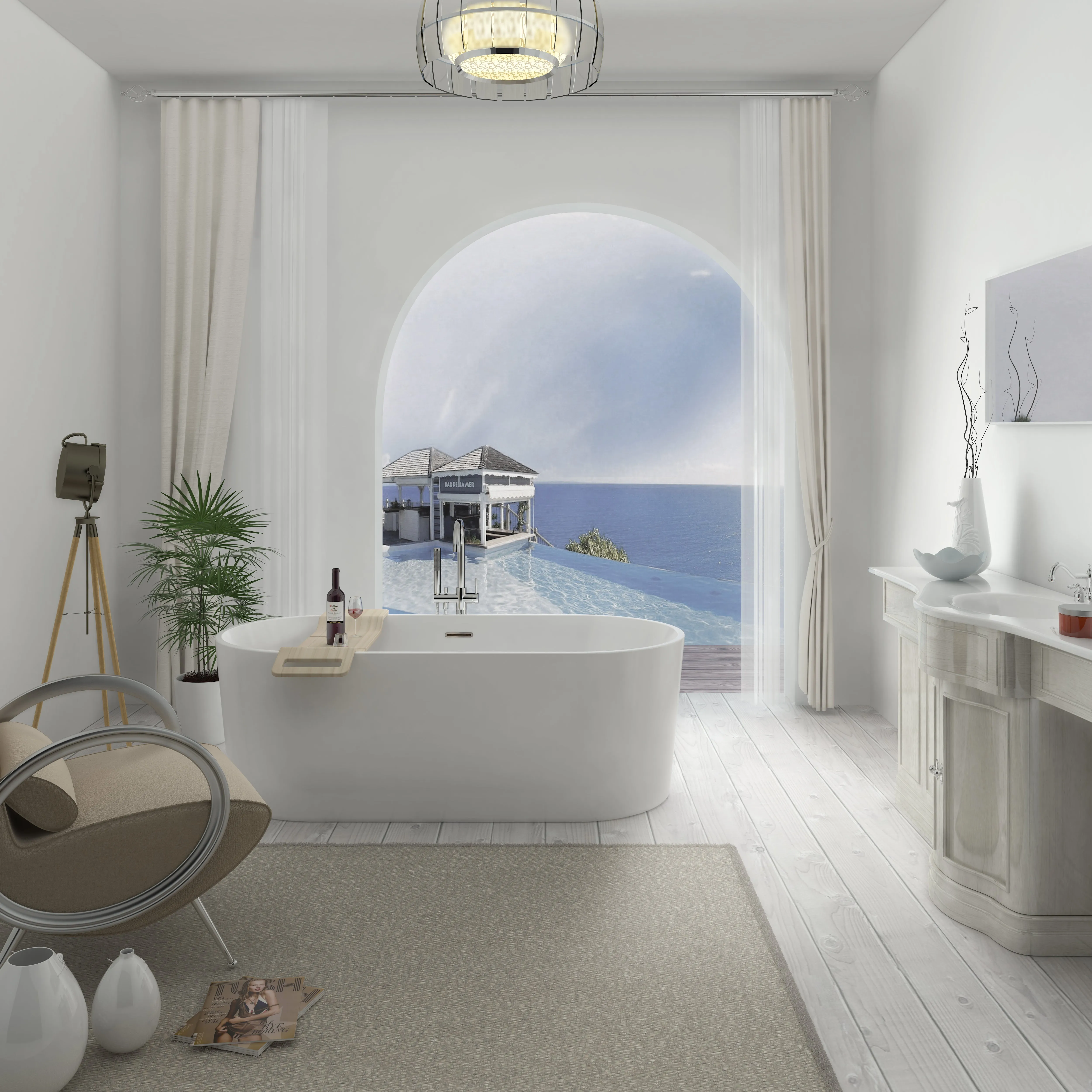 Bristol 1800 - Large Freestanding Acrylic Bath