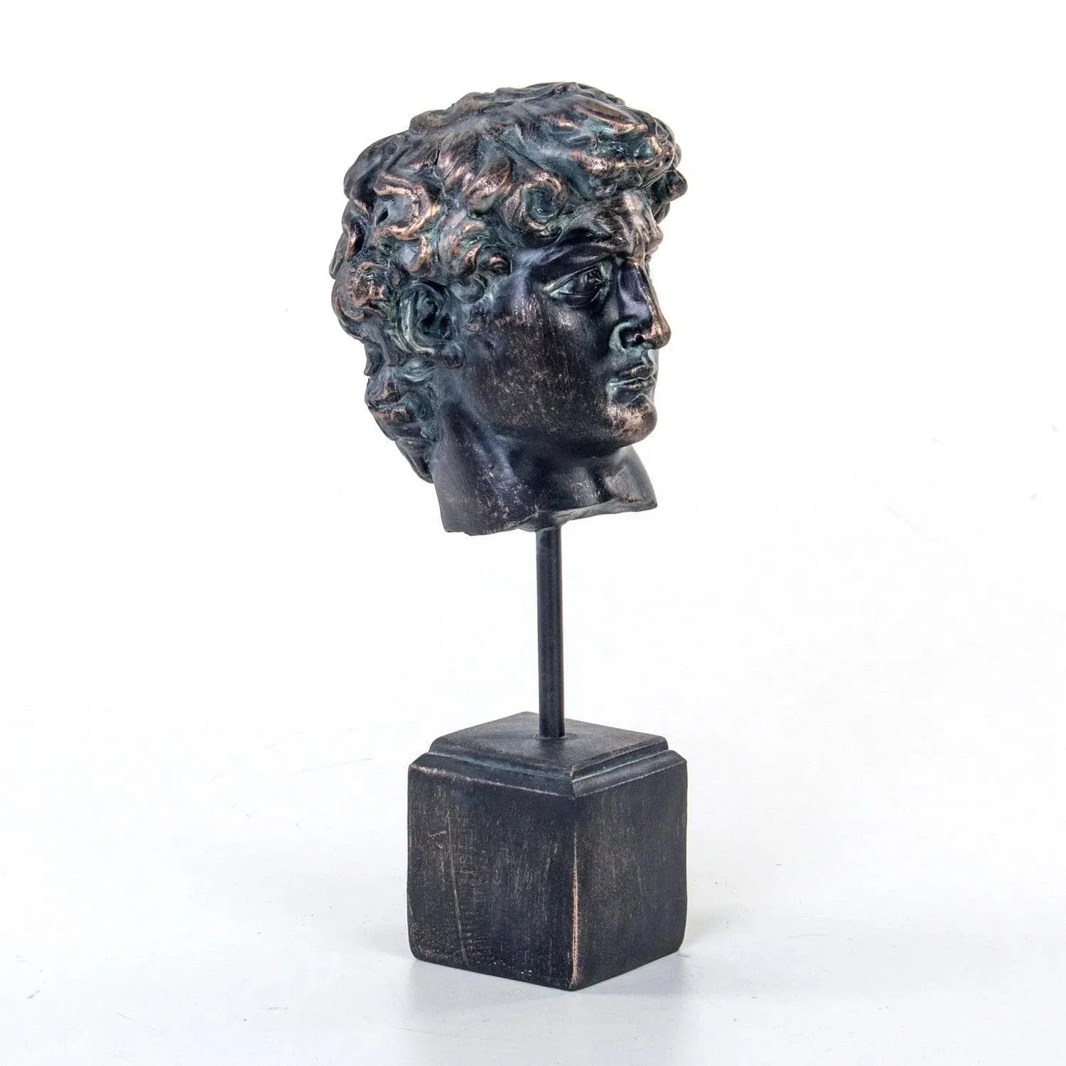 Bronzed Noir David Bust Statue