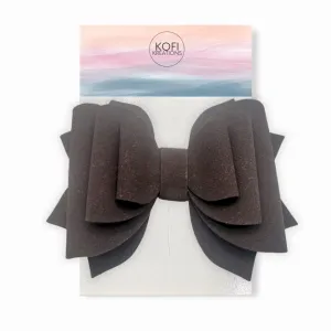 Brown | Suede Hair Bow