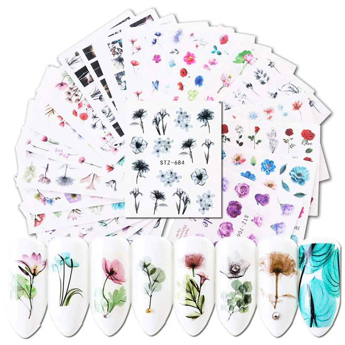 Butterfly Nail Art Stickers 8 Sheets Laser 3D Butterfly Nail Stickers Polish Sliders Butterfly Designs Full Cover Nail Self Adhesive Decals for Women Nail Art Set Manicure Tips Wraps Decorations