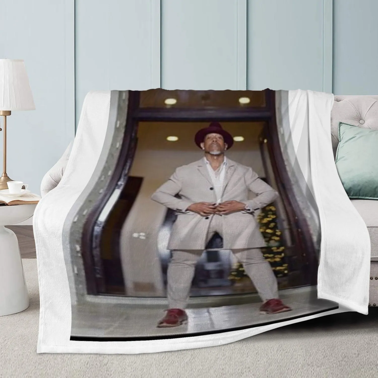 Calvin Richardson Dual-sided Stitched Fleece Blanket