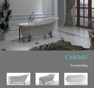 Cardiff-B 1700 - Freestanding Clawfoot Acrylic Bath
