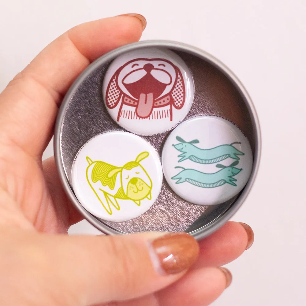 Cartoon dogs magnet set, dachshunds magnet, dog lover magnet for refrigerator, dog rescue gift idea