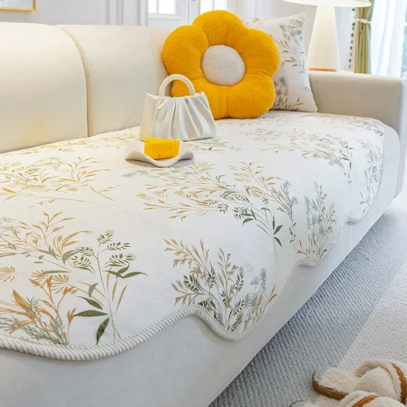 Cartoon Rabbit Sofa Cover Milk Velvet Sofa Mat Sofa Slipcovers Fun Fuzzy Pet Couch Cover Sofa Towel for Living Room Home Decor
