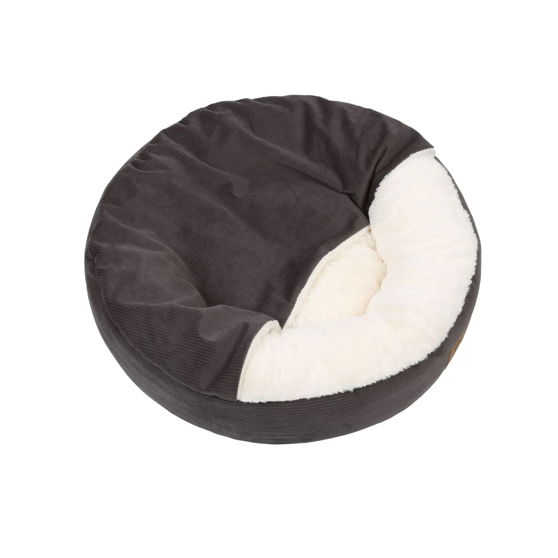Charlie's Snookie Hooded Calming Dog Bed Charcoal Extra Large