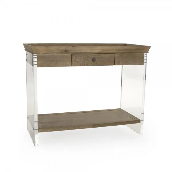 Charmain Wood and Acrylic Console