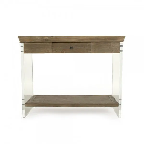 Charmain Wood and Acrylic Console
