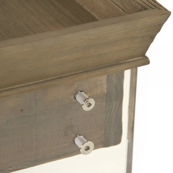 Charmain Wood and Acrylic Console
