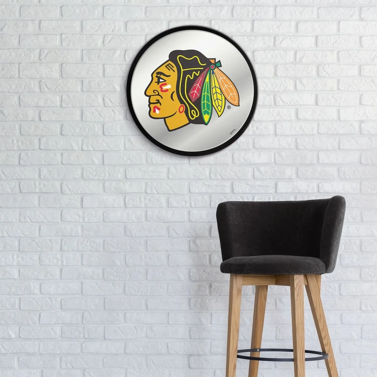 Chicago Blackhawks: Modern Disc Mirrored Wall Sign