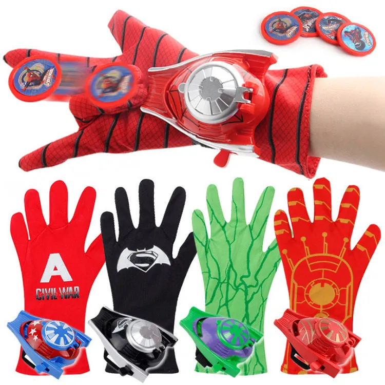 Children Cute Cartoon Movie Figure Gloves Toy Launcher Spiderman