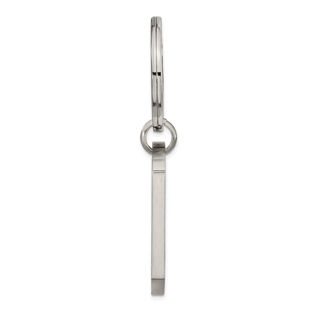 Chisel Stainless Steel Brushed Lasered Dad Key Ring